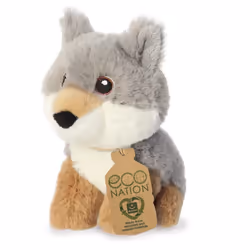 Aurora, 35077, Eco Nation Mini Wolf, 5In, Soft Toy, Multi-Coloured