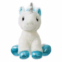 AURORA, 60957, Sparkle Tales, Frosty Unicorn, 12In, Soft Toy, White and Blue