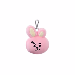 AURORA BT21 Official Merchandise, Cooky Plush Key Clip, 61334, Pink