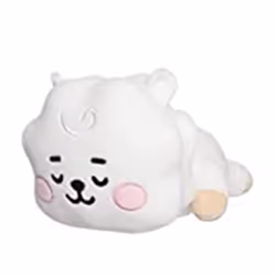 AURORA, 61444, BT21 Official Merchandise, RJ Baby Mini Pillow Cushion, Soft Toy, White, Whte