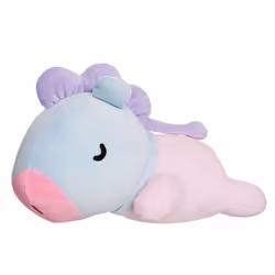 61445 AURORA-BT21 Official Merchandise, MANG Baby Mini Pillow Cushion, Soft Toy, Blue & Purple