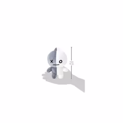 Aurora, 61463, BT21 Official Merchandise, VAN Soft Toy, Small, Grey & White