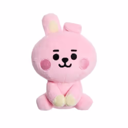 61479 BT21 Official Merchandise, Baby Cooky Sitting Doll 5In, Soft Toy, Pink