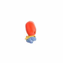 - BT21 Official Merchandise, Baby TATA Sitting Doll 5In, Soft Toy, Blue and Red, Blue & Red