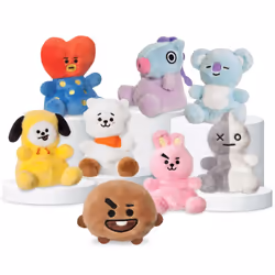 Aurora, 61509, BT21 SHOOKY Palm Pal, 5In, Eco-friendly soft toy, Brown, Small