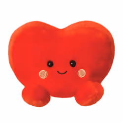 Aurora, 61513, Palm Pals Amore Heart, 5In, Eco-friendly soft toy, Red