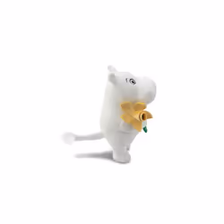 Aurora, 61555, Moomin Standing with Daffodil 6.5In, Soft Toy, White