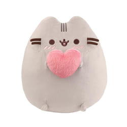 AURORA, 61572 Pusheen with Heart Soft Toy, Grey, 9In
