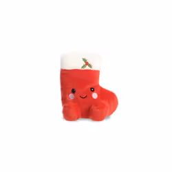Aurora, 99220, Palm Pals Holly Christmas Stocking, 5In, Soft Toy, Red & White