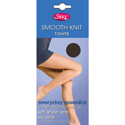 , Barely Black) Silky Womens/Ladies Smooth Knit Tights (1 Pairs) - Large (42â-48â