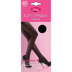, Black) Silky Womens/Ladies Opaque 40 Denier Tights (1 Pair) - X-Large (48â-54â