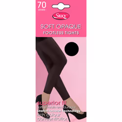 , Black) Silky Womens/Ladies Opaque 70 Denier Footless Tights (1 Pair) - Medium (5ft-5ft8â