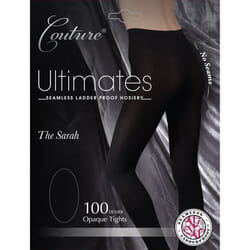 Ultimates Seamless Ladder Proof Tights Design- The Sarah, Black - Small