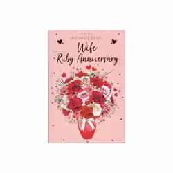 For My Wife on our Ruby 40th Wedding Anniversary Card icg