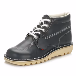 Kickers Mens Kick Hi Core Navy/Natural Leather Boots - UK 6.5