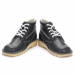 Kickers Mens Kick Hi Core Navy/Natural Leather Boots - UK 6.5