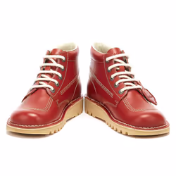 Kickers Kick Hi Mens Red Leather Boots - UK 10.5