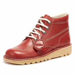 Kickers Kick Hi Mens Red Leather Boots - UK 10.5