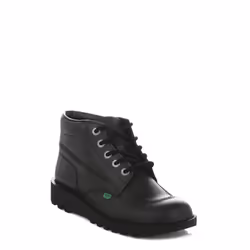 Kickers Kick Hi Core Youth Black Leather Ankle Boots - UK 4