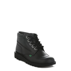 Kickers Kick Hi Core Youth Black Leather Ankle Boots - UK 5