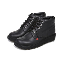 Kickers Kick Hi Core Womens Ladies All Black Chukka Ankle Boots - Black, UK 6