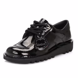 Kickers Kick Lo M Core Black Patent Boots - UK 3