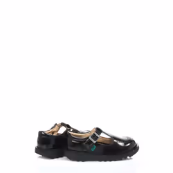 Kickers Infant Black Kick T Bar Patent Leather Shoes - UK 6 Infant