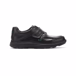 Kickers Reasan Strap Youth Black Leather Shoes-UK 3 / EU 36 - UK 6