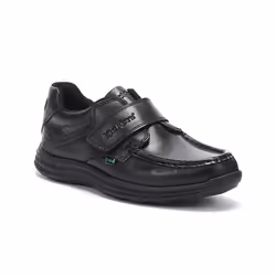 Kickers Reasan Strap Youth Black Leather Shoes-UK 3 / EU 36 - UK 6