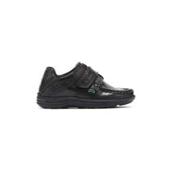Kickers Reasan Strap Toddlers Black Leather Shoes - UK 8 Infant