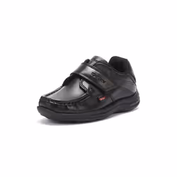 Kickers Reasan Strap Toddlers Black Leather Shoes - UK 9 Infant