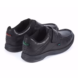 Kickers Reasan Strap Leather YM 112870 Boys School Shoes Black - UK 4 / EU 37