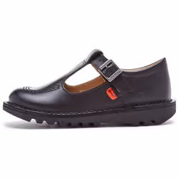 Kickers Kick T-Bar Classic Youth Back to School Shoes in Black 1KF0001002BTW [UK 4  EU 37]