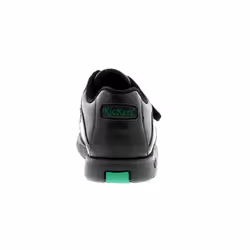 ) New Boys/Childrens Black Kickers Fragma3 Touch Fastening School Shoes. UK Size - Black, 12 (Children's
