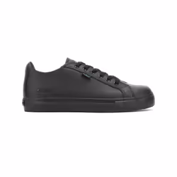 Kickers Youth Black Leather Tovni Lacer Trainers - UK 3