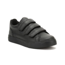 Kickers Youth Black Leather Tovni Trip Trainers - UK 4