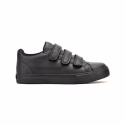 Kickers Youth Black Leather Tovni Trip Trainers - UK 4