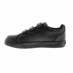 ) New Older Boys/Childrens Black Kickers Tovni Touch Fasten Shoes UK Size - 1 (Adults'
