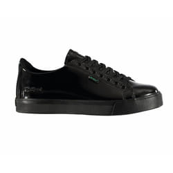 Kickers Tovni Lacer Patent Leather YF 115008 Girls School Shoes Black - UK 3 / EU 36