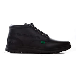 Kickers Kelland Lace Teen Leather Kids School Fashion Shoe Boot Black - Black, UK 4