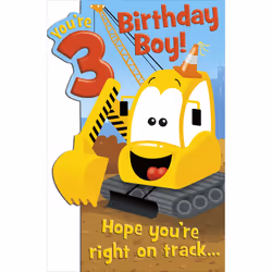 Disney You're 3 Big Digger 3rd Birthday Greeting Card Disney Character Cards