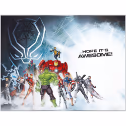 Marvel Avengers 3D Holographic Birthday Greeting Card Disney Character Cards