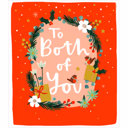 Xmas Wreath To Both Of You Special Christmas Greeting Card Special Xmas Cards