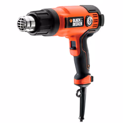 Black & Decker KX2200K-QS, Hot air gun, Pistol handle, Black, Orange, 720 l/min, 645 °C, 360 l/min