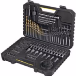 Stanley STA7205-XJ, Drill, Drill bit set, Masonry, Metal, Wood, Black, Stainless steel, 100 pc(s)