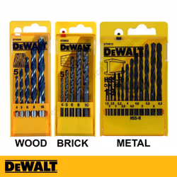 DeWALT Drill Bits Set Masonry Brick Wood Metal Combination 23 pieces