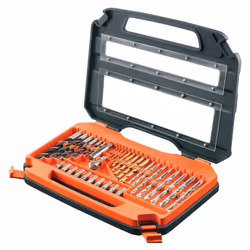 Black & Decker A7231-XJ, Drill, Power multi-tool, Drill bit set, Metal, Stone, Wood, 8 mm, 8 mm, Black, Orange
