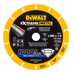Dewalt DT40254-QZ Extreme Metal 180 x 22.23 x 1.5mm Diamond Cutting Disc