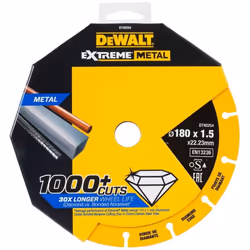 Dewalt DT40254-QZ Extreme Metal 180 x 22.23 x 1.5mm Diamond Cutting Disc