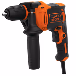 Black & Decker BEH710-QS, Straight drill, Black, Orange, 1.3 cm, 2800 RPM, 2.5 cm, 1.3 cm